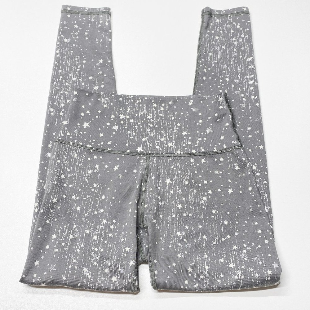 Aerie Play Leggings Silver Grey Star Print